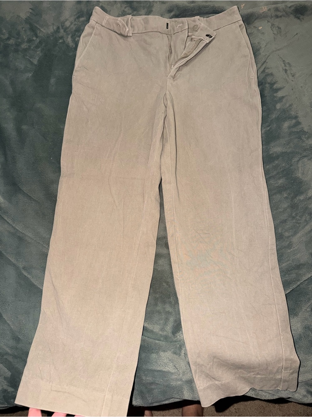 Classic Wide-Leg Women’s Work Pants - Light Taupe